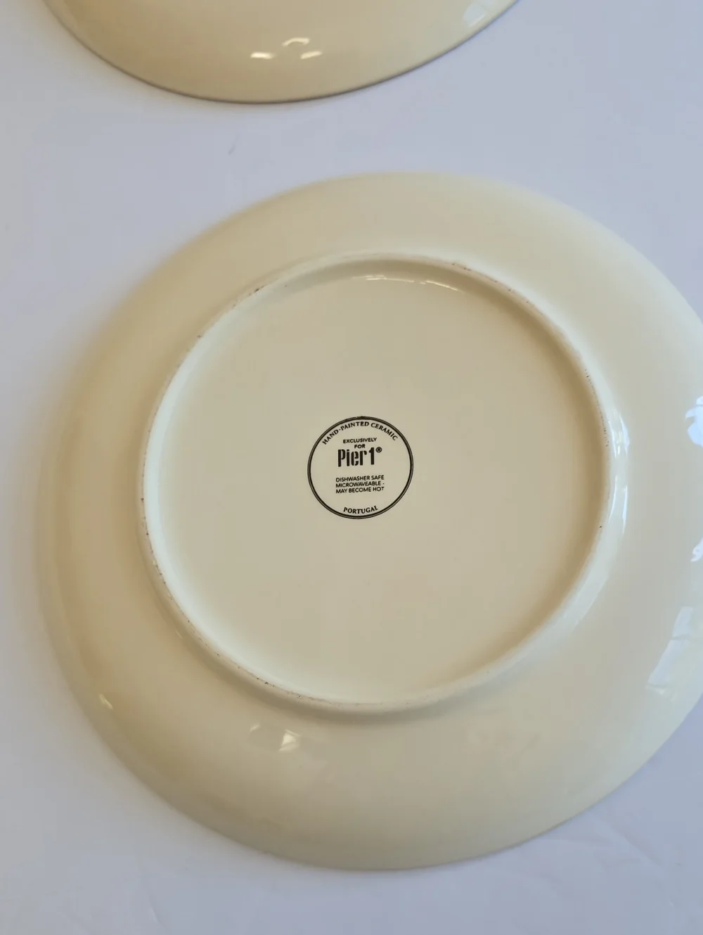Pier 1 Set Of 4 Moody Blooms Floral Salad Plates Handpainted Ceramic Portugal